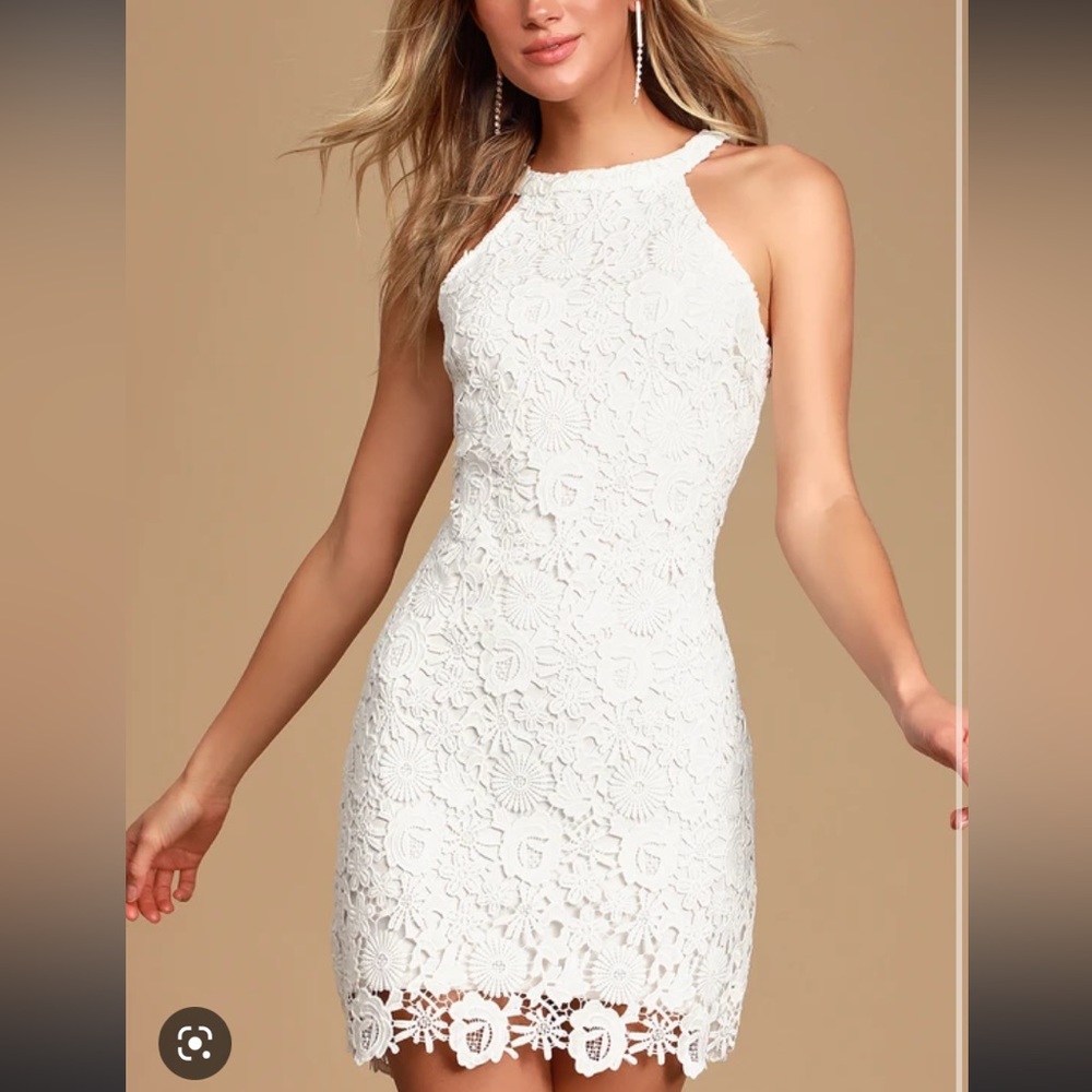 Lulus White Lace Dress